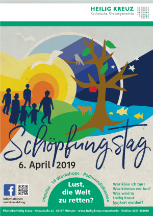 Schöpfungstag der Gemeinde Heilig Kreuz am 6. April 2019 - Anmeldeschluss für Workshops 24.03.2019